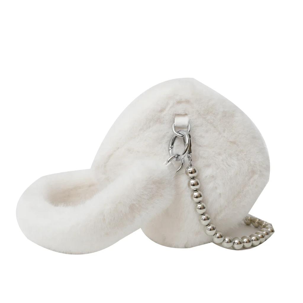 Супер крутые меховые изысканные квадратные сумки через плечо с металлическими бусинами высокого качества зимние новые стильные сумки через плечо