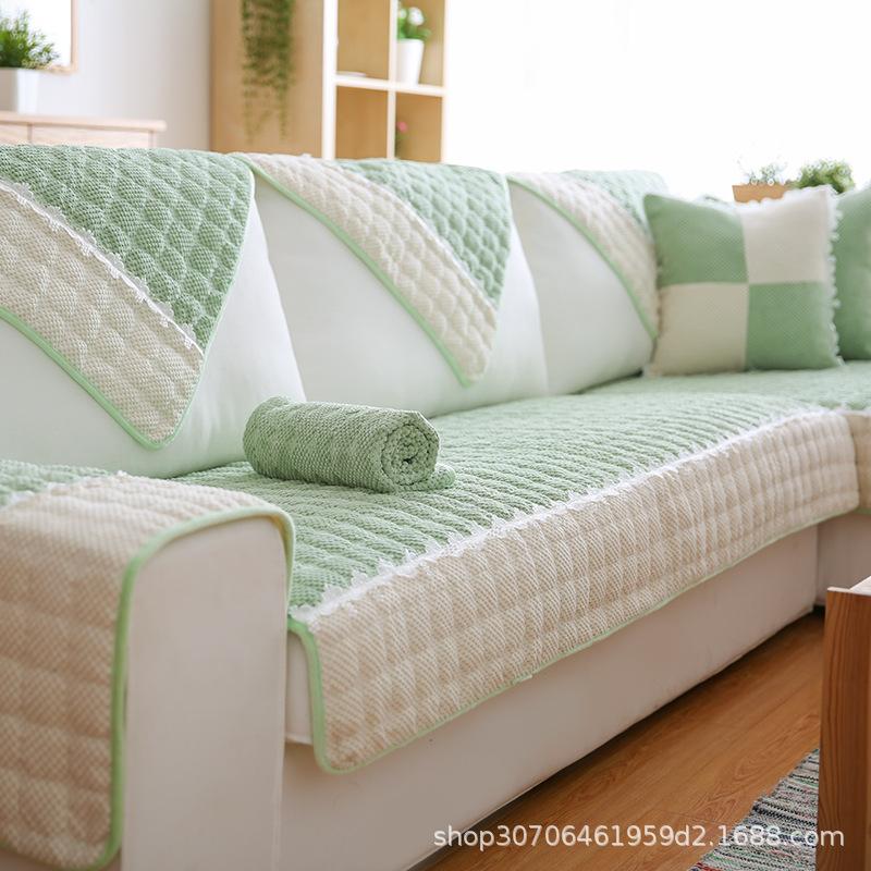 Подушка для дивана универсальная на все сезоны, утолщенная подушка сиденья, простой современный кожаный чехол для дивана всевключающий универсальный чехол ткань полотенце