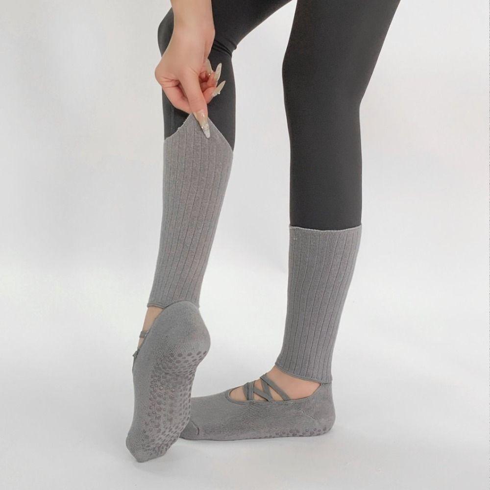 Breathable Fabric Grip Pilates Socks Mid Tube Length Harajuku Street Socks  Casual Wear
