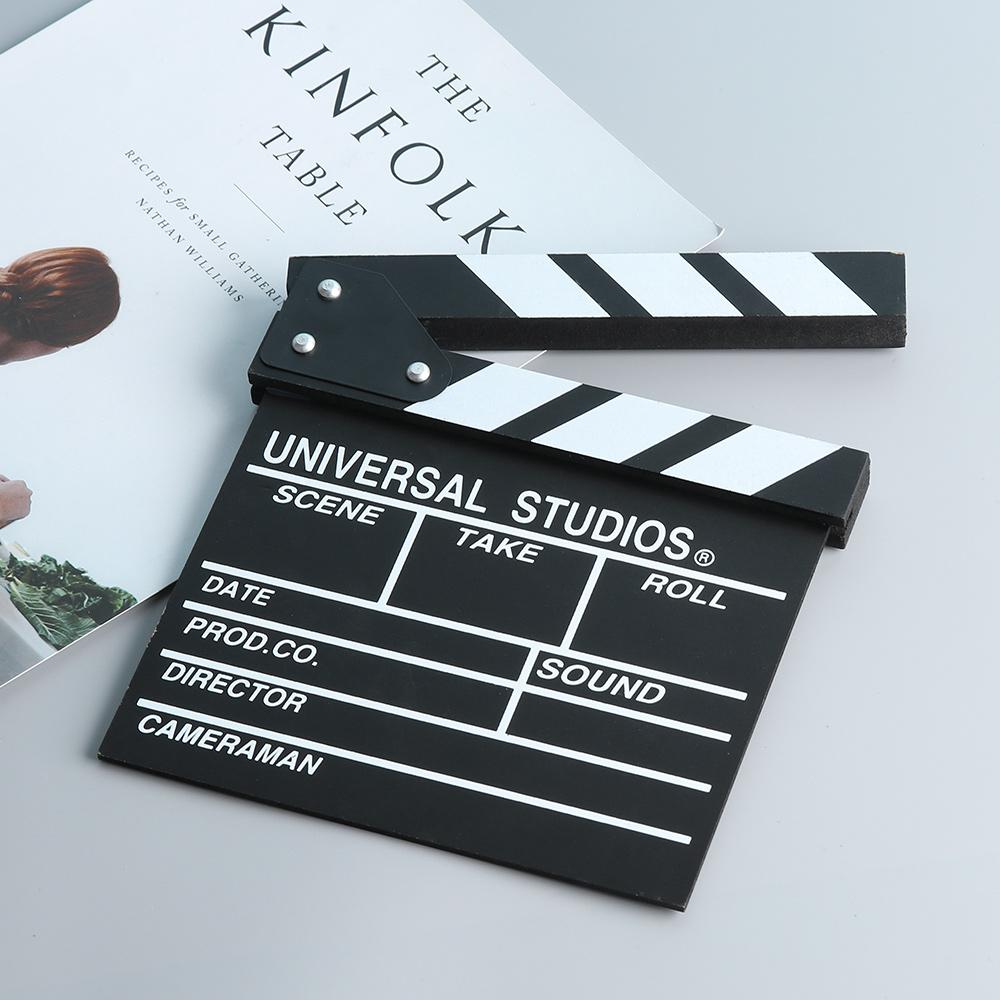 Фото Аксессуары Режиссерская Видео Хлопушка ТВ Фильм Кино Хлопушка Доска Сланцевая Доска Реквизит для Съемки