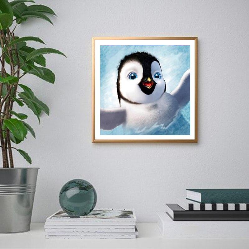 5d Penguin Diamond Diy Painting Diamond Embroidery Full Round Drill Animal Mosaic Rhinestone Home Decor Manual Art Gift