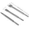 3pcs Flat Chisel Hammer Chisel Bit Set Scaling Chisel Concrete Breaker  Demolition Work
