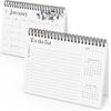Cabbrix Small Desk Calendar 2026, Standing Flip Desktop Calendar Covering January 2026 to December 2026, 8" x 6" Aesthetic Monthly Stand Up Calendar
