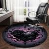 1pc Gothic Rose Heart Round carpet, Perfect for Decorating Chairs, Living Rooms, Or Bedrooms, for Living Room.033