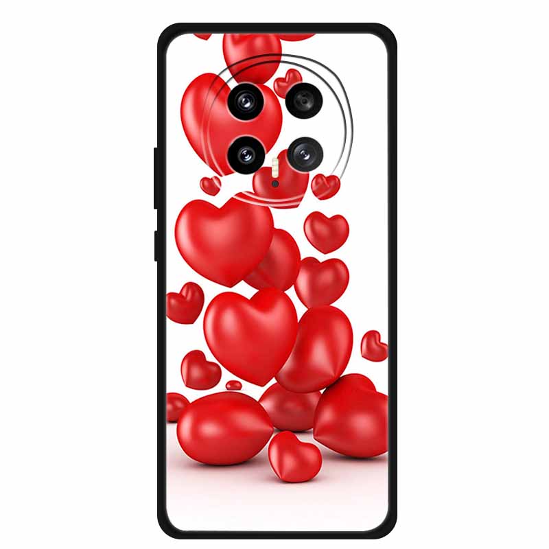 Защитный чехол для мобильного телефона For Honor Magic8 5G, с цветочным рисунком, мягкий, черный силикон, задняя крышка для Honor Magic 8 2025, чехол Funda