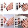 Semi Cured Gel Nail Strips French Style Gel Nails Stickers Nails Art Stickers Nails Polish Strips Glitter Gel Nail Wraps
