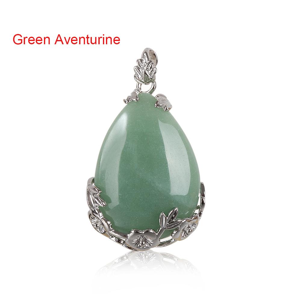 Хрустальный Камень Капля Воды Драгоценный Камень Ожерелья Подвески Аметист Агат Опал Бирюза Натуральный Кварц