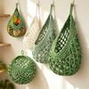 3Pcs/Set Teardrop Shape Wall Hanging Basket Breathable Lattice Vegetable  Woven Basket  Living Room