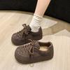 [Zhike] Fat Dun Dun Bread Shoes~ Ugly Cute Lace-up Platform Casual Forrest Gump Board Shoes Women's Muffin Bread Shoes