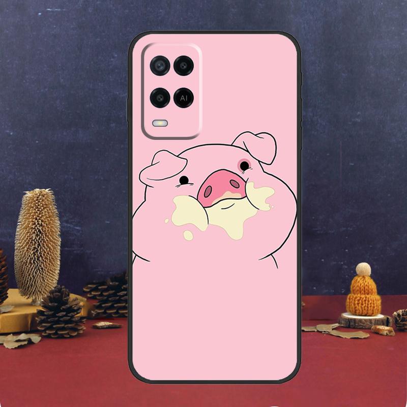 Мультяшный чехол-поросенок для Oppo A60 A80 A40 A6 A5 Pro A15 A16 A17 A57 A94 A74 A54 A76 A96 A18 A38 A58 A78 A98