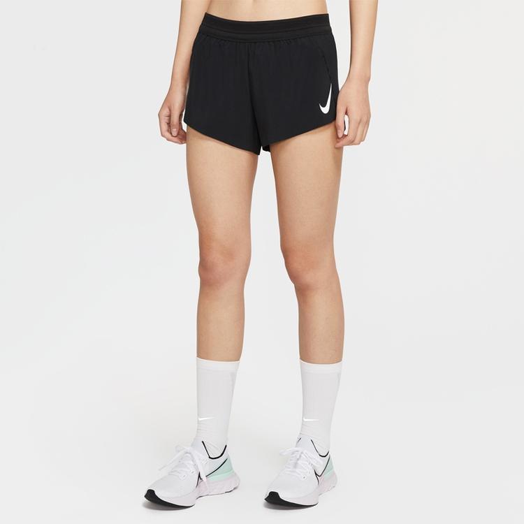 Nike Aeroswift Бег Тренировки Дышащие Фитнес Шорты Женские Шорты Черные CJ2366-010