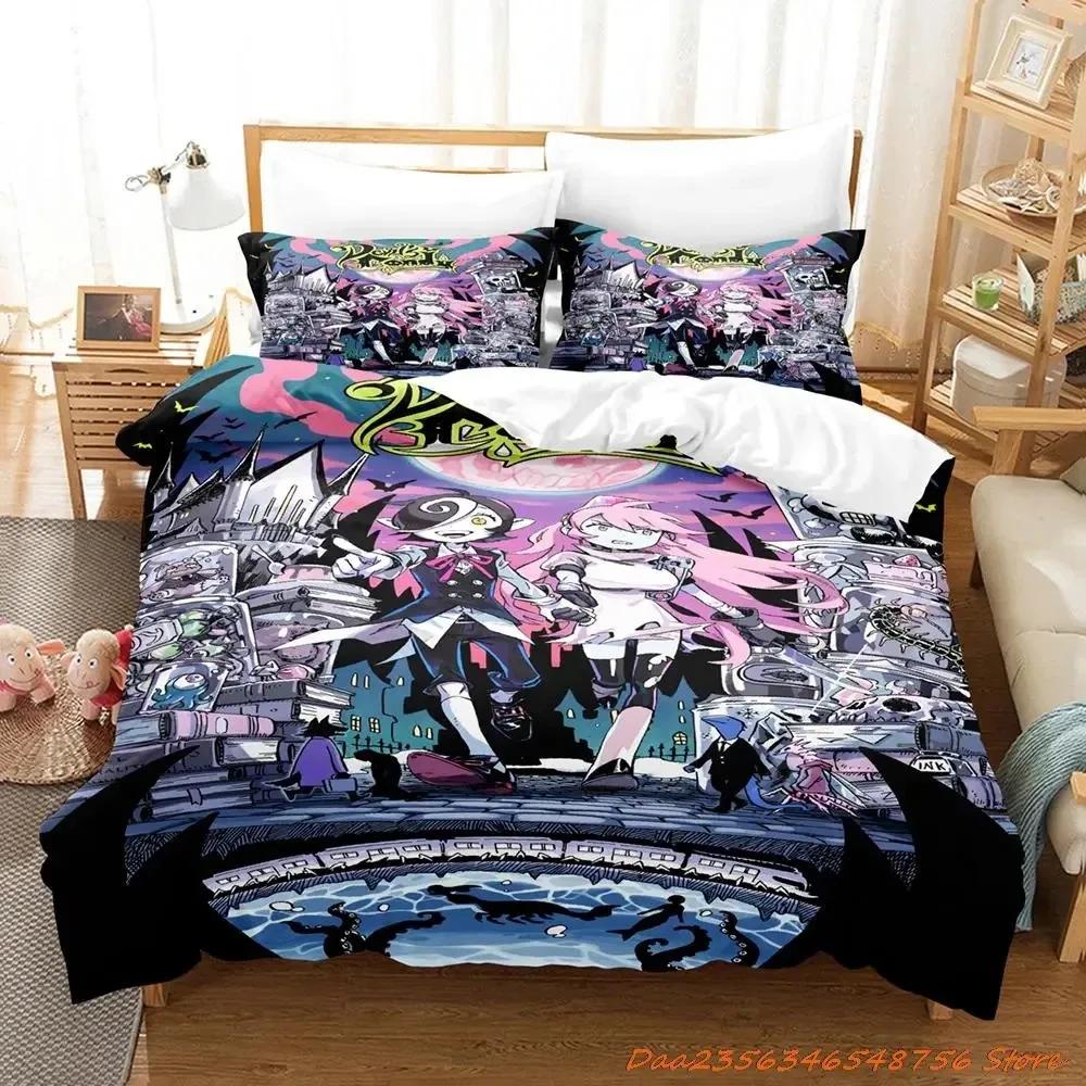 Набор постельного белья 'Конфеты Дьявола' Односпальный Полуторный Двуспальный Евро Размер Кинг Сайз Набор для кровати Взрослый Детская спальня Пододеяльник Комплекты 3D Аниме Комплект постельного белья