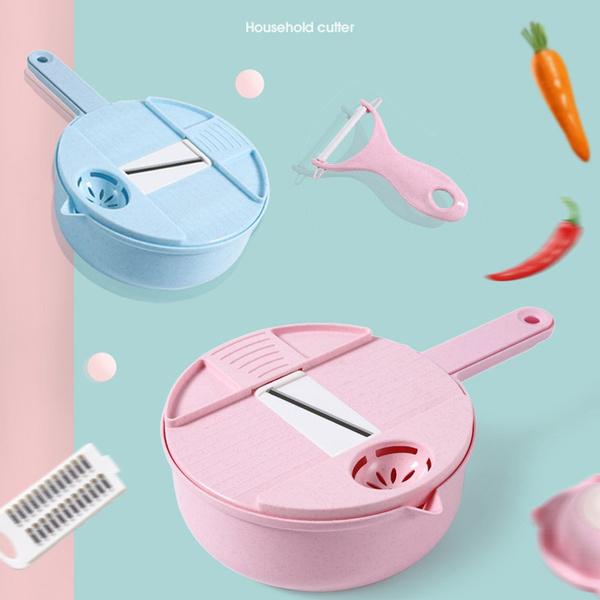 12 шт. Новая многофункциональная ручная овощерезка, картофелерезка, терка, измельчитель, кухонный измельчитель, корзина для слива, пищевое сито