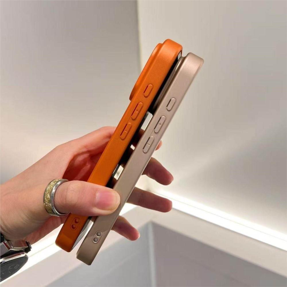 Деловой однотонный чехол с текстурой кожи для iPhone 17 Air 16 15 14 Plus 13 Pro Max, матовый, противоударный, с защитой объектива