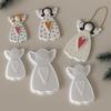 DIY Hanging Ornament Resin Pendant Mold Faceless Angel Plaster Mold Concrete Mould  Craft Supplies