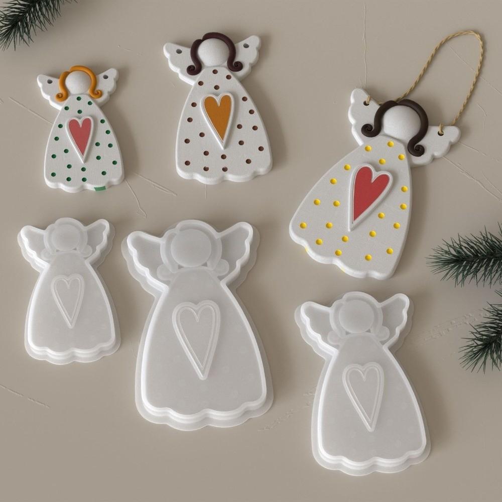 DIY Hanging Ornament Resin Pendant Mold Faceless Angel Plaster Mold Concrete Mould Craft Supplies