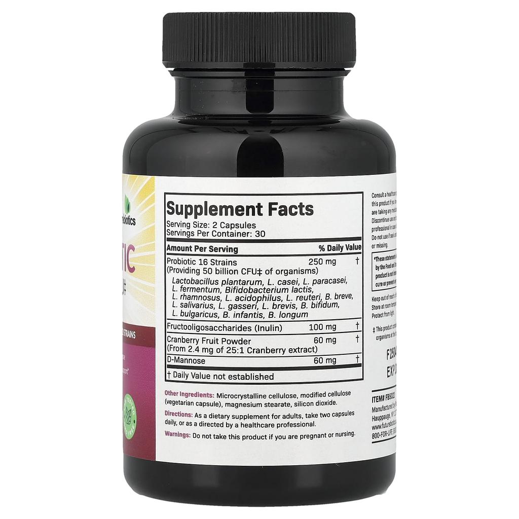 Futurebiotics Women's Probiotic Plus Prebiotic, 60 Veggie Capsules