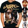 Модная 3D-печать Тупак Шакур 2Pac Футболка для женщин и мужчин Повседневная Личность Хип-хоп Уличная одежда Крутая Футболка