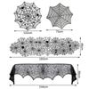 2025 Halloween Decoration Lace Spider Web Skeleton Skull Tablecloth Black Fireplace Mantel Scarf Event Party Supplies