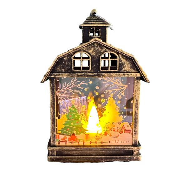 Рождественский Фонарь Снеговик Санта-Клаус Лось Узоры Светодиодные Свечи для Вечерние Домашнего Праздничного Украшения