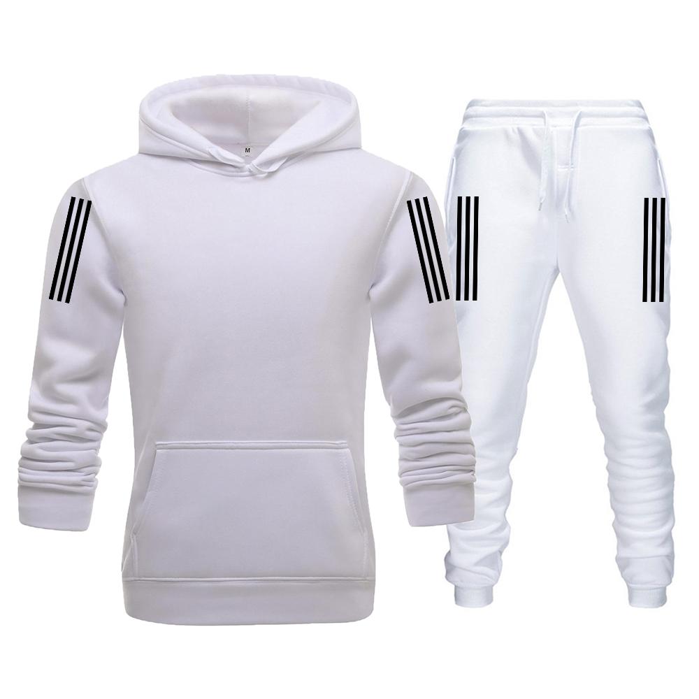 Мужской спортивный костюм, толстовка с капюшоном + спортивные штаны, комплект из 2 предметов, спортивный костюм, повседневный спортивный костюм для бега, 2 предмета, мужская флисовая уличная одежда