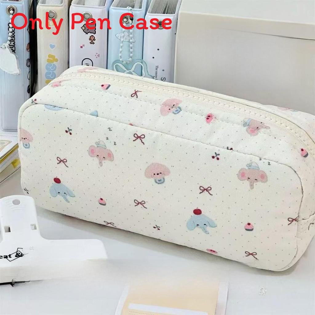 Student Organizer Pencil Pouch With Large Capacity And Adorable Elephant Pattern