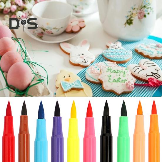 Многофункциональная съедобная пищевая ручка, пигмент, прочная цветная ручка для выпечки, украшение торта