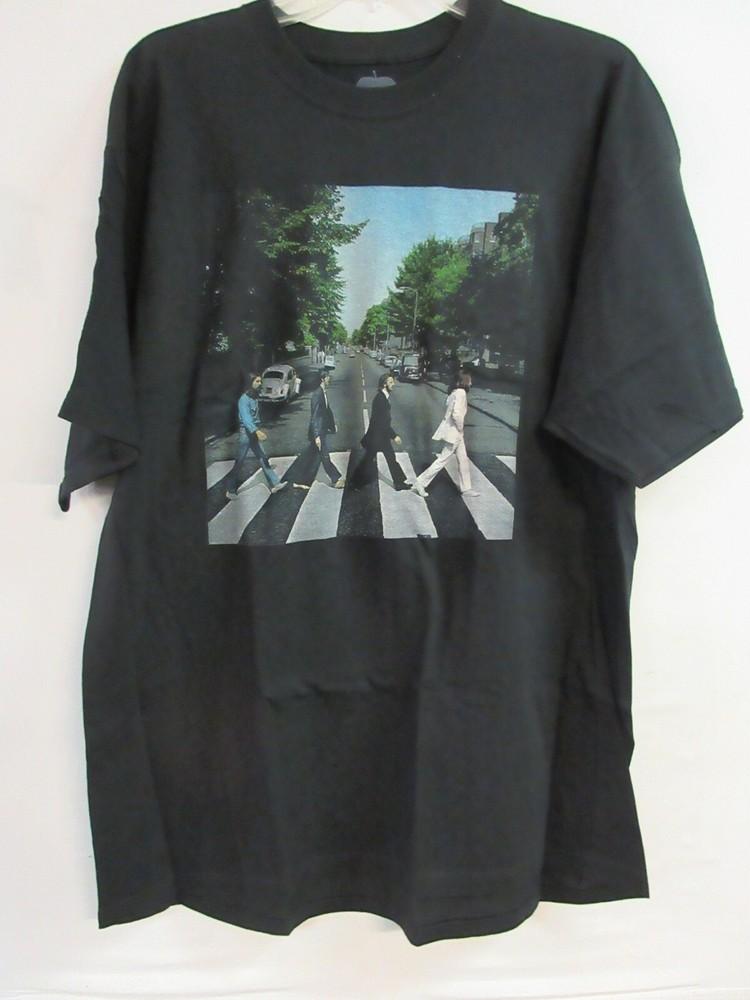 ОФИЦИАЛЬНЫЙ МЕРЧ БИТЛЗ ЧЕРНАЯ ABBEY ROAD ГРУППА КОНЦЕРТ МУЗЫКА ЭКСТРА БОЛЬШАЯ Унисекс Футболка