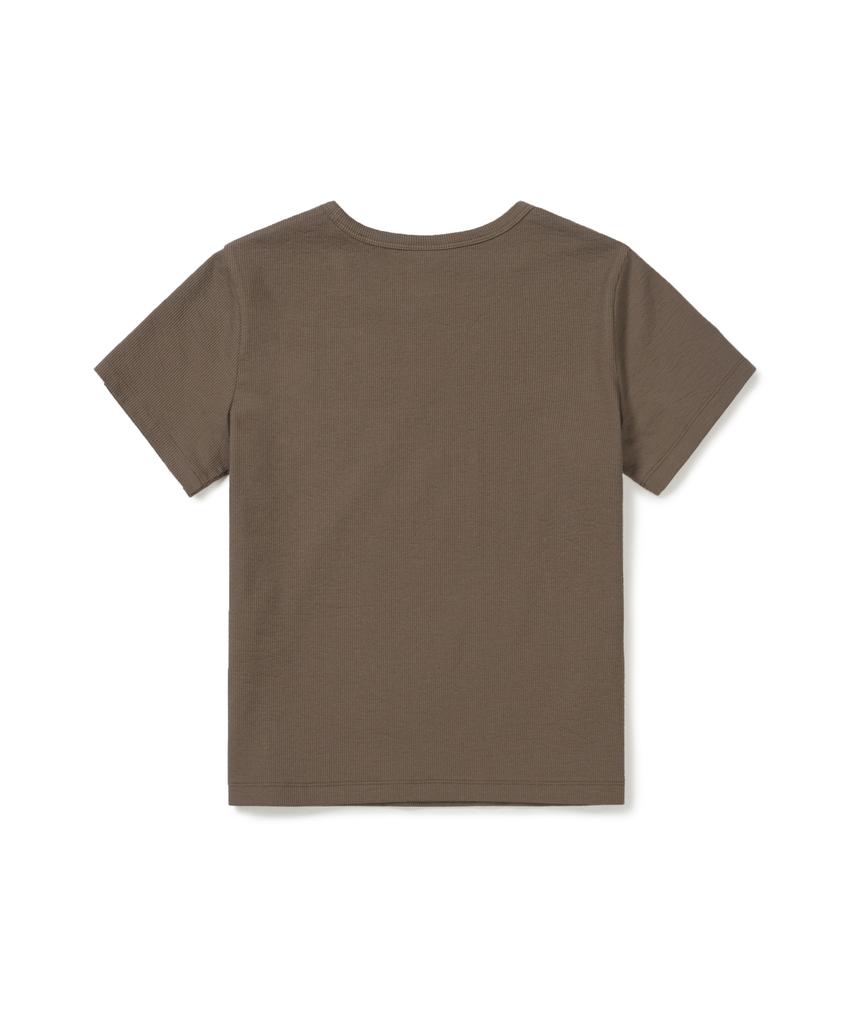 Женская короткорукавная футболка SNOWPEAK APPAREL в рубчик (S26Mwfts39) коричневый
