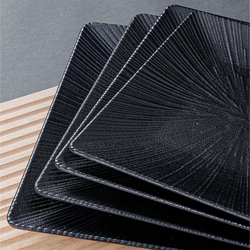 Меламиновая квадратная основная обеденная тарелка, утолщенная имитация фарфоровой посуды, коммерческая западная посуда, десертная тарелка, кухонная утварь