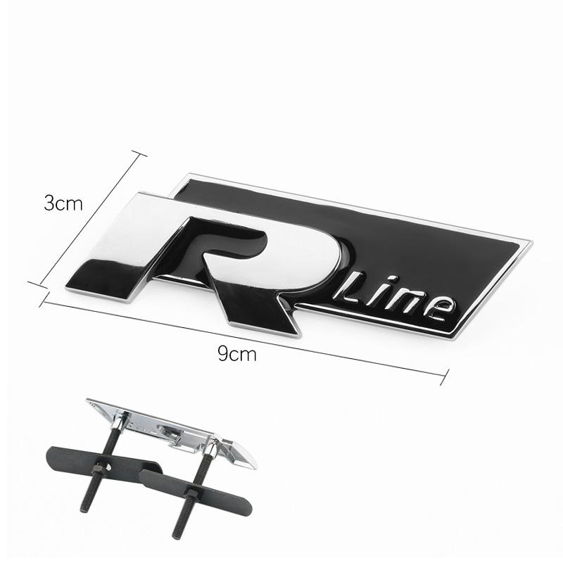 BPU1 2025 Hot Car Front Grill Trunk Auto Emblem Sticker Accessories For Volkswagen GTI R-Line R Polo Golf Passat Scirocco Jetta Tigualt2