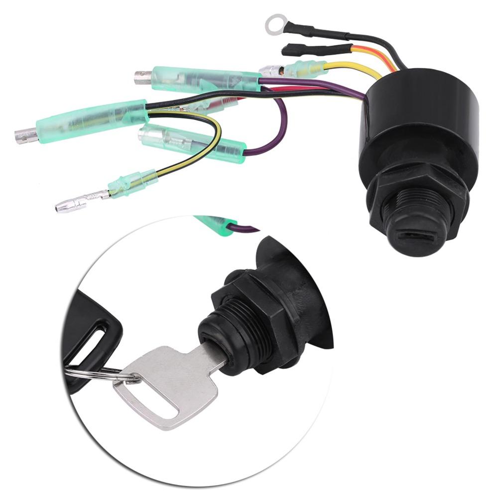 Keyed Boat Ignition Switch Assembly Outboard Starter Reliable Ignition Key Switch Marine Engine