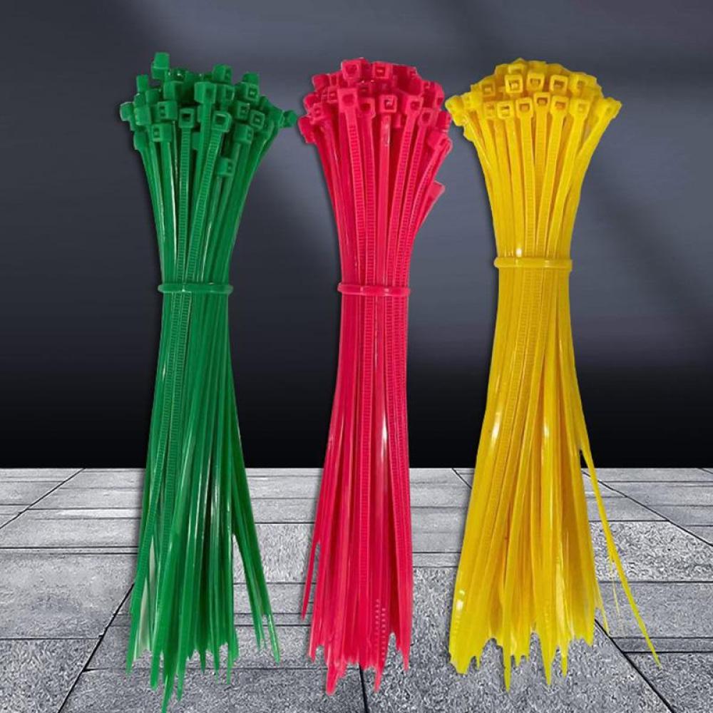 100pcs/pack Nylon Wire Self-Locking Corrosion Resistance Cable Zip Ties Organiser Fasten Cable