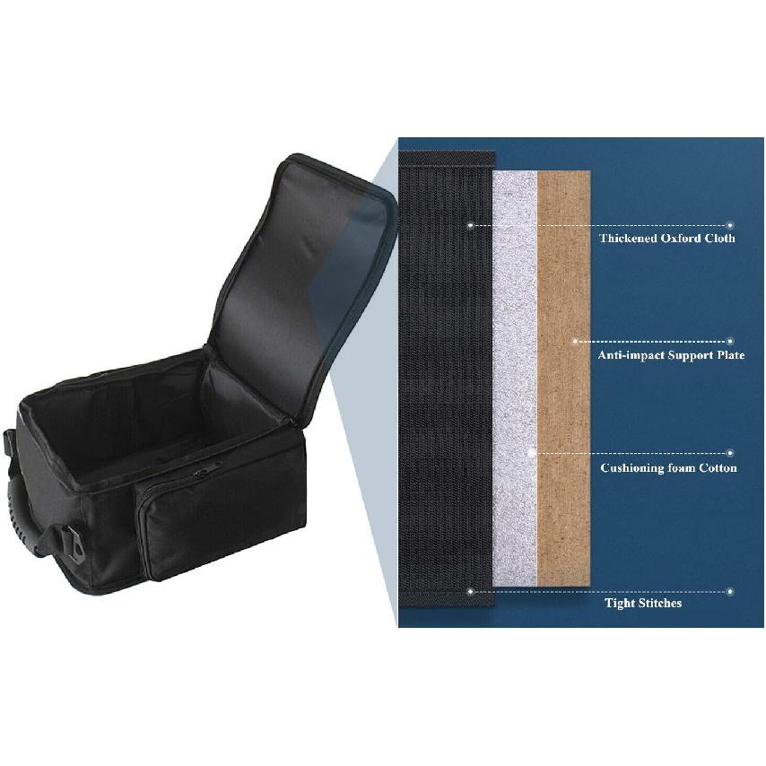 YOCTM Under Seat Organizer For 2007-2025 Jeep Wrangler JK JL JLU 4XE Sports Rubicon Gladiator JT Backseat Rear Under Seat Storage Bags Black Portable