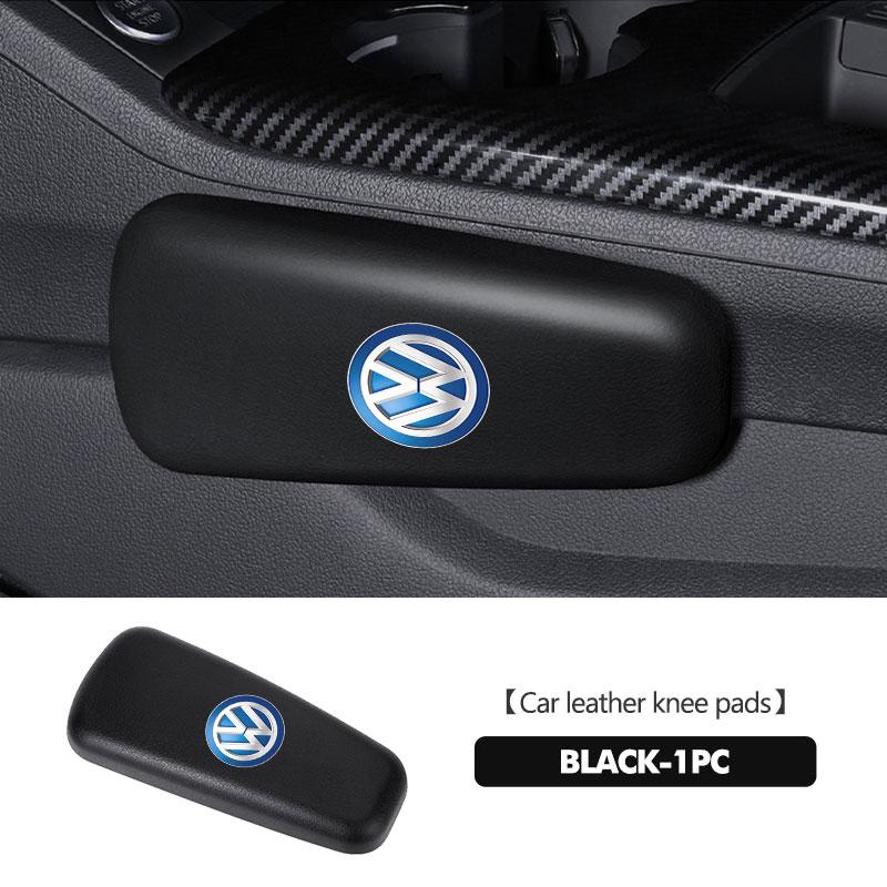 BIG1 For Volkswagen VW Car Knee Pad Leather Elbow Rest Pad Headrest Car Accessories Golf 4 5 6 7 Polo Jetta Sagitar Magotan Passat B5