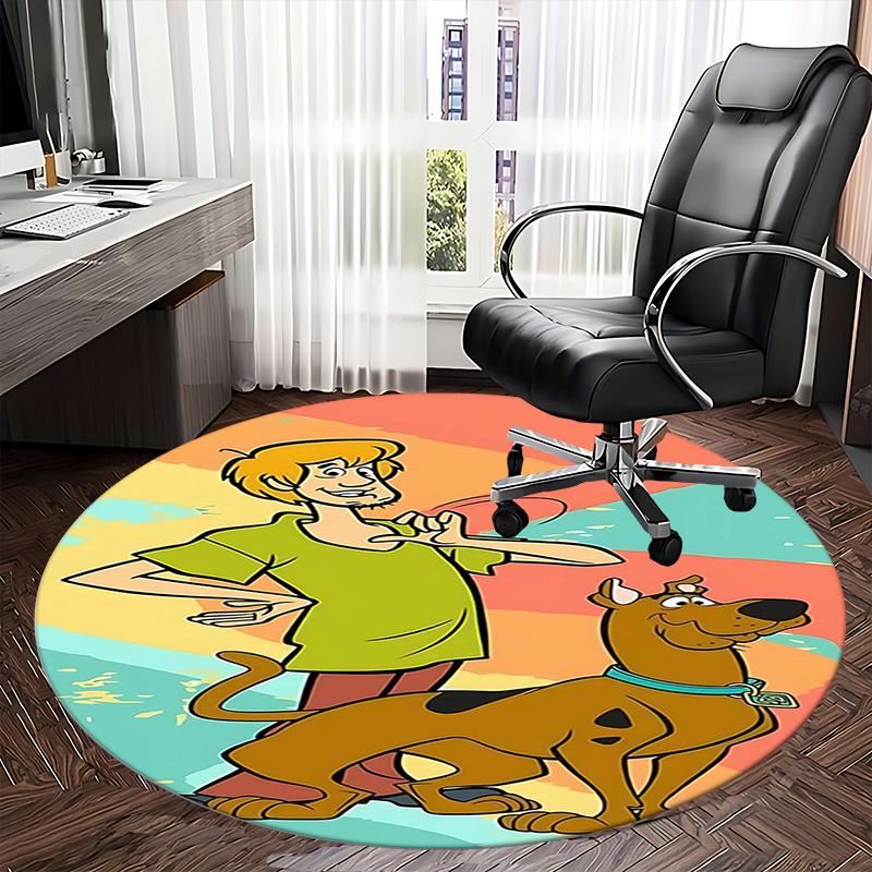 Scooby Doo,Mystery Solving Chair mat Round Rug Office carpet, Non slip, Suitable for Living Rooms, Bedrooms,Decor1205738a
