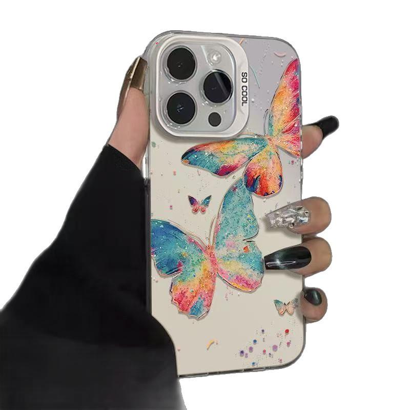Новая цветная бабочка подходит для чехла для мобильного телефона iphone17 Apple 16promax/15 противоударного 14pro13 Европа и Америка