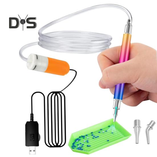 Алмазная художественная ручка без воска, электрическая алмазная художественная ручка, работающая от USB, вакуумная ручка для размещения алмазов для самостоятельного создания алмазных художественных изделий