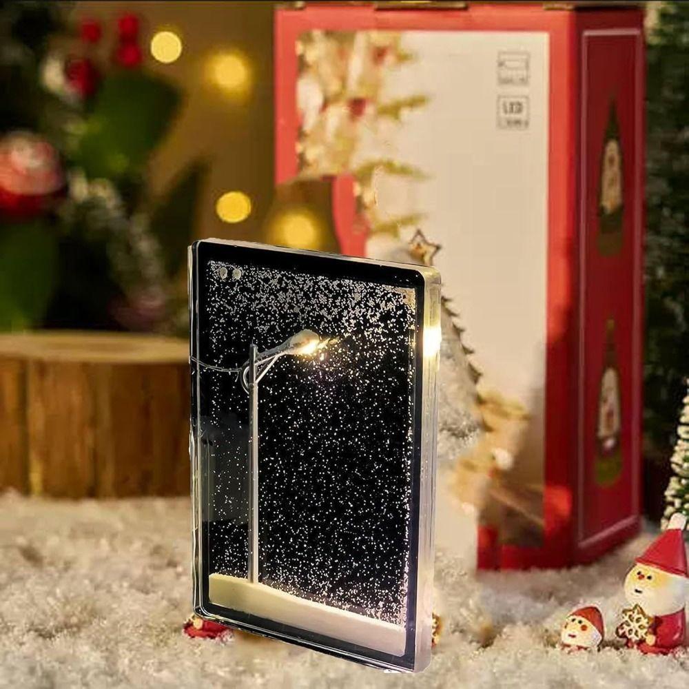 Материалы для DIY Ночник со снежной сценой Рождественский декор Ночник со снежным пейзажем