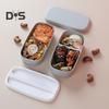 Heat Resistant Food Container 2 Layer Microwaveable Safe Multifunctional Food Container