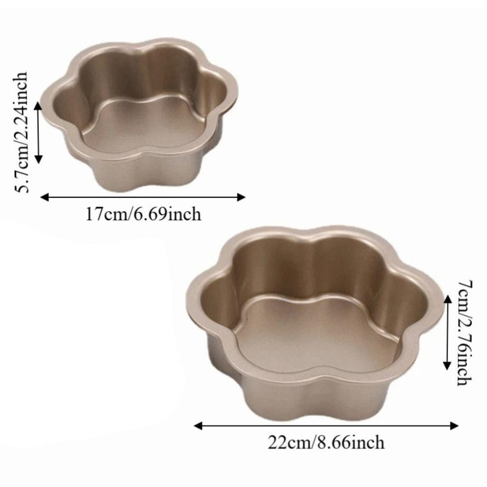 Anti-rust Floral Shape Cake Pan 6/8inch Sponge Cake Mold Non-stick Baking Pan Household