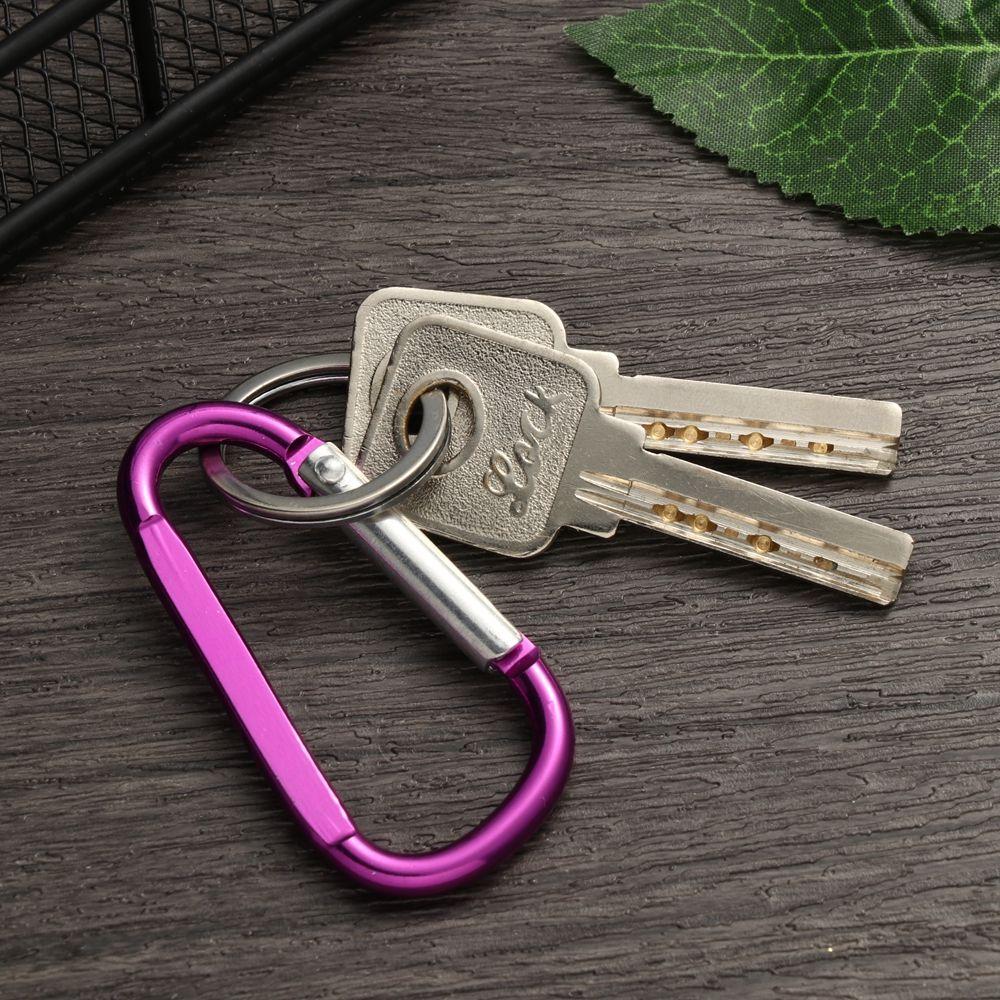 New Safety Equipment Buckle Keychain Alloy Carabiner Climbing Button Camping Hiking Hook