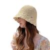 Women'S Summer Hollow Woven Hat, Breathable, Sun Shading, Foldable