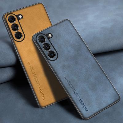 Роскошный чехол для телефона из искусственной кожи для Samsung Galaxy S23 S22 S21 S20 FE S10 Plus Note 20 Ultra 10 Plus S10E 5G, матовый силиконовый чехол
