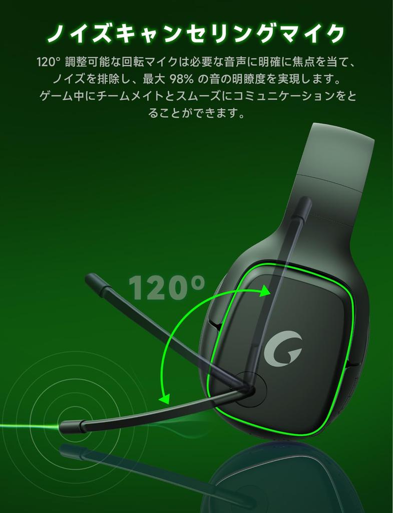 PS5 Gaming Headset Surround Sound Active Noise 50mm Drivers for 3D RGB Up To 70 Hours of Fast with Mic [2.4G USB/Type-C Adapter/Bluetooth 5.3/Wired]