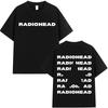 2026 Новая футболка с круглым вырезом для мужчин Radiohead, двусторонняя, с градиентом, искаженным логотипом, высококачественная, удобная, повседневная, с принтом