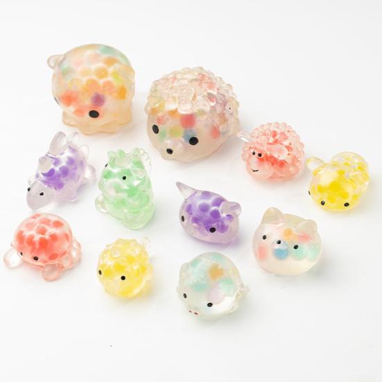 10 шт. Игрушки-сквиши с животными с водяными шариками, мини-кукла, мягкий ТПР, гибкая игрушка для сжимания, декомпрессионные, милые сенсорные стресс-мячи, игрушки для сжимания, сувениры для вечеринок