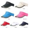 Spring Summer Tennis Golf Running Adjustable Sun Cap Sun Protection Visor Cotton Sunscreen Hat
