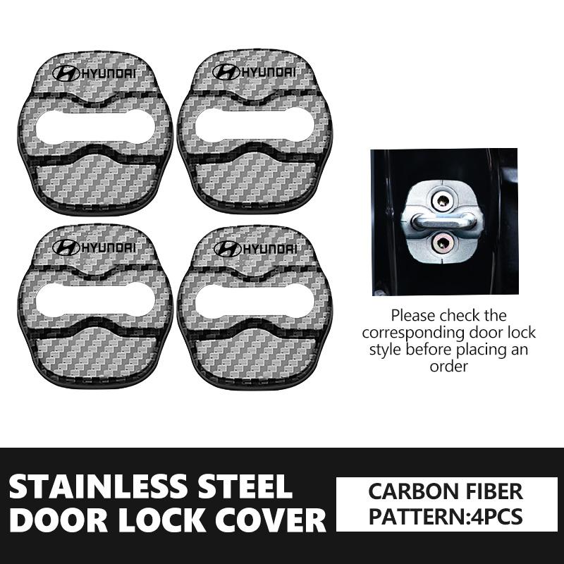4pcs Car Door Lock cover Protect Buckle Cover Latch Stop Anti Rust For Hyundai NLINE I30 I20 Venue Tucson Kona IX35 I40 IX20 XX1