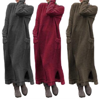 Тамбовская осень-зима с длинными рукавами и кружевным подолом, большие размеры, трикотажное платье макси